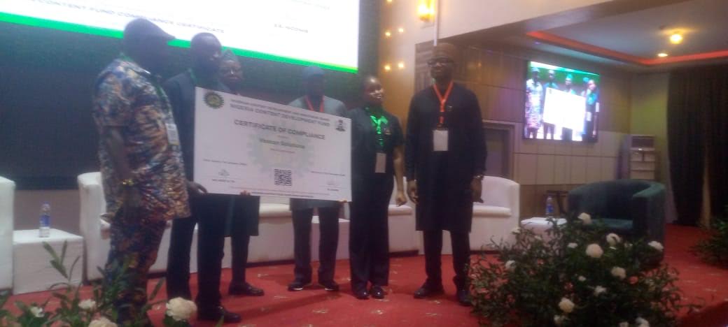 Executive Secretary of NCDMB Engr Felix Ogbe represented by Emmanuel Yusuf during unveiling of digital portals in Uyo