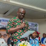 Special Adviser to the Governor on Obudu Ranch, Sunday Michael addressing stakeholders