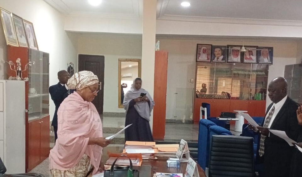 Bauchi Chief Judge Justice Rabi Umar swearing in members of the state’s election petition tribunals