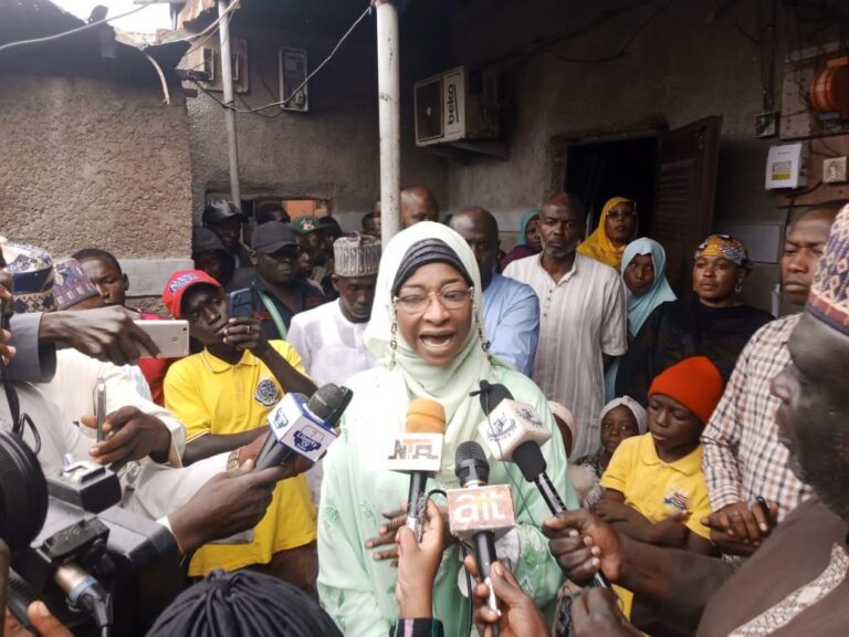Minister Musawa during the condolence visit in Kaduna
