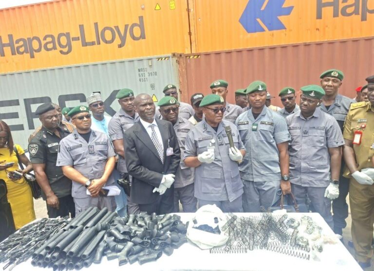Customs intercepts 204 illegal pump-action rifles at Tin Can Port