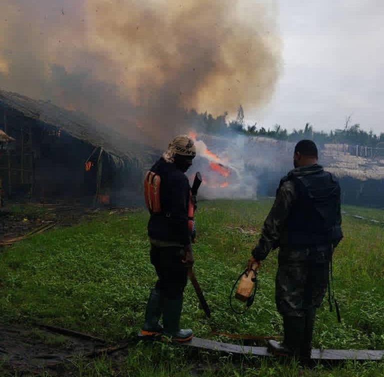 Navy sustains pressure on militants, destroys another camp in Cross River creeks