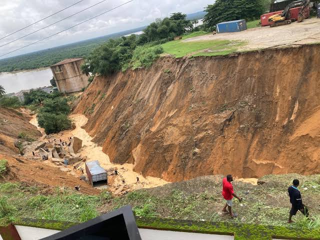 The landslide at Anansa in Obutong Community, Calabar, Cross River State