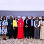 *Nigeria’s Delegation to the 31st Session of the International Seabed Authority:* The Permanent Secretary, Federal Ministry of Marine & Blue Economy, FMMBE, Mrs. Fatima Sugra Tabi’a Mahmood, (5th left), Director, Marine Abiotic Resources, FMMBE, Mrs. Angela Okereke (4th left), Director-General, Nigerian Maritime Administration & Safety Agency, Dr. Dayo Mobereola (6th left) with other delegates.