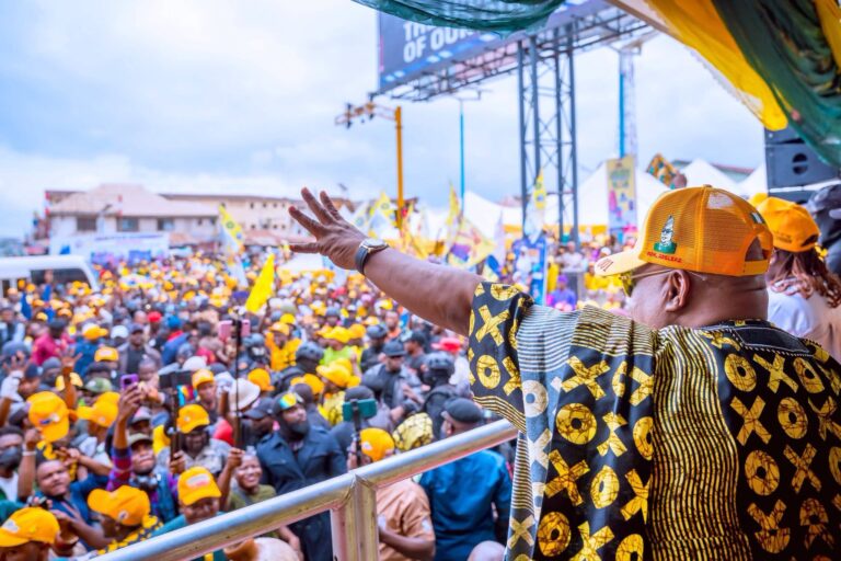 Osun: Adeleke commissions Oke-Fia flyover, rallies voters for August 15 poll