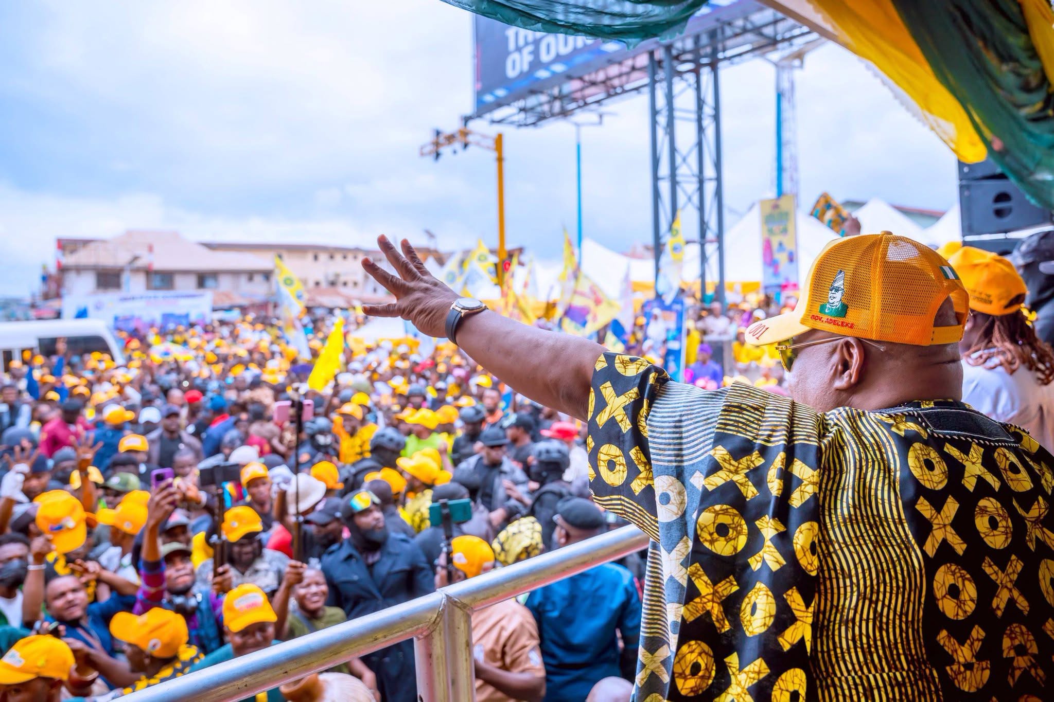 Osun: Adeleke commissions Oke-Fia flyover, rallies voters for August 15 poll