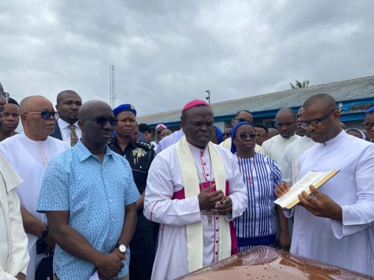 Okpebholo joins dignitaries to receive remains of late Archbishop Akubeze