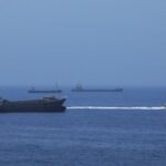Commercial ships and oil tankers in Gulf of Oman ahead of Hormuz reopening