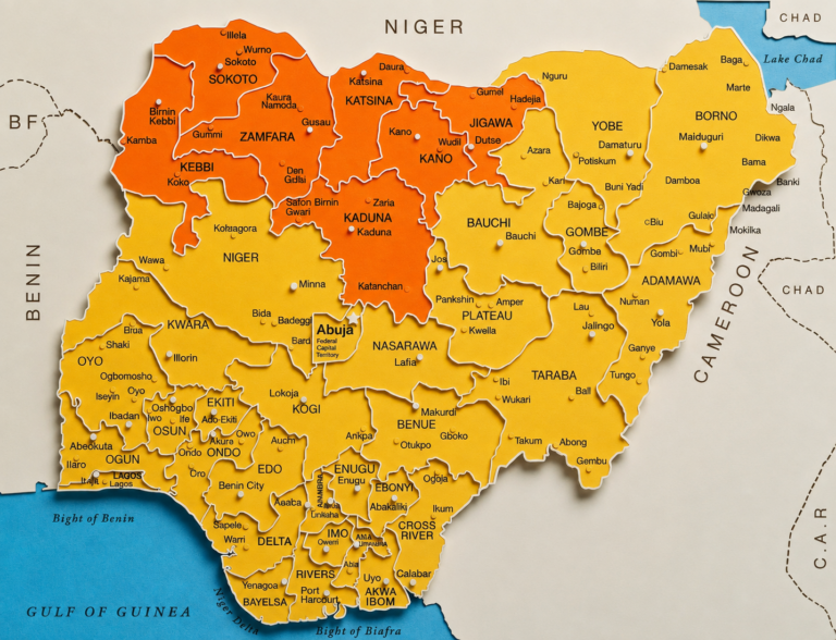 North West states map