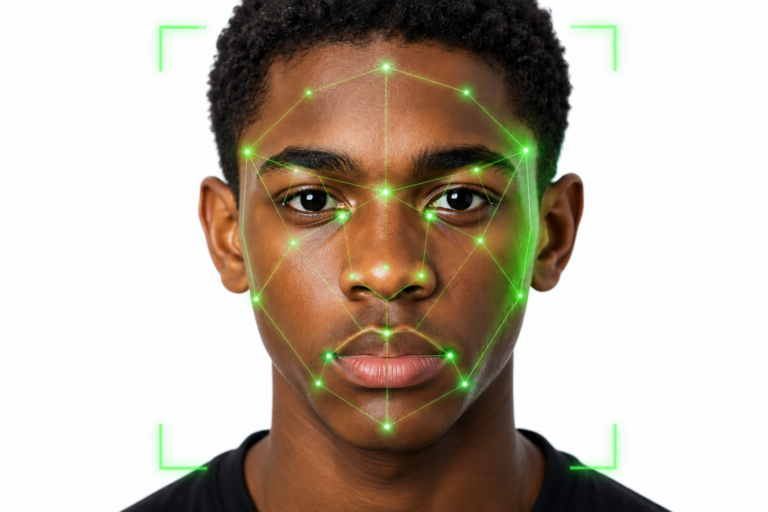 Facial recognition image, made with ChatGPT AI