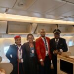 Christy Anyanwu and Airpeace Crew