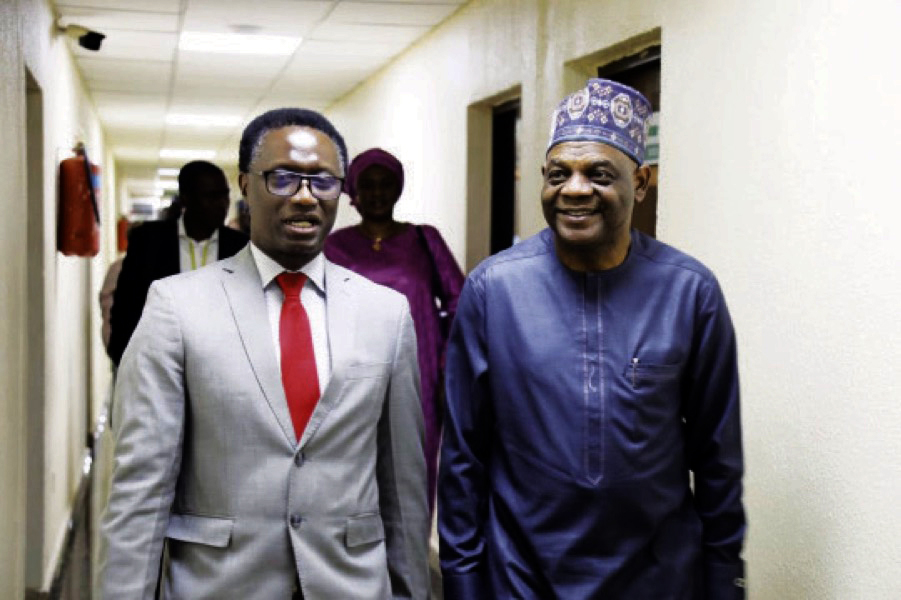 Executive Secretary of TETFund, Sonny Echono, and Gambian Minister of Higher Education, Research, Science and Technology, Prof. Pierre Gomez