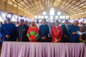 Former President, Dr. Goodluck Jonathan at Keturah Koweletam Ominabo’s burial