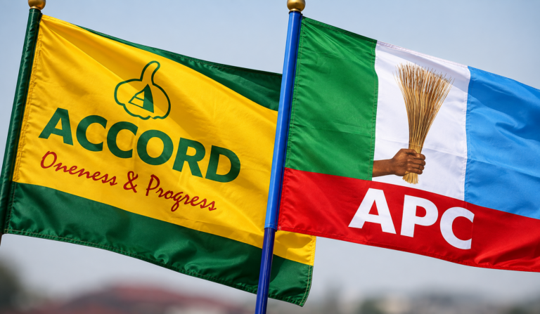 Osun election, Accord and APC flags
