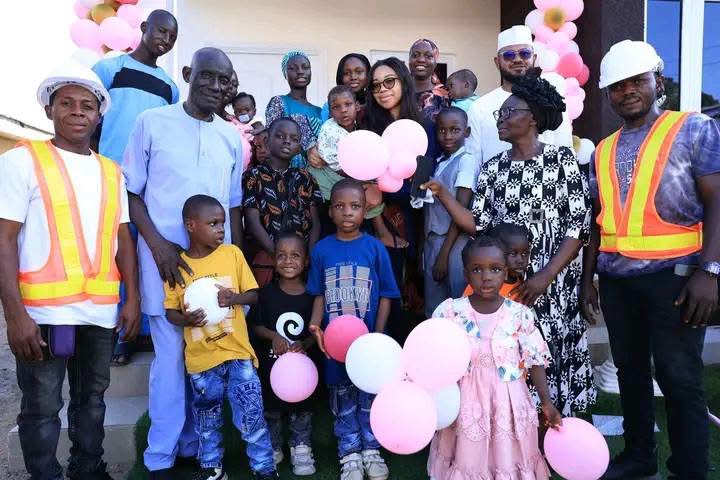 Nadia Zakaria (M) at the orphanage