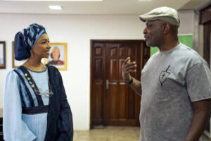 Minister of Art, Culture, Tourism and Creative Economy, Hannatu Musawa and Ose Oyamendan