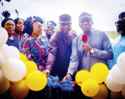 Mrs Bisi Fayemi, Gov Oyebanji and Dr Kayode Fayemi at the ceremony