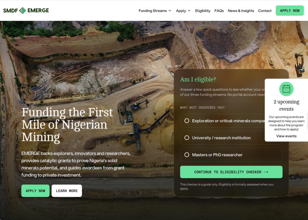 EMERGE grant: SMDF shifts deadline to September 7