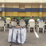 Some of the suspects with their alleged arms and the exhibits