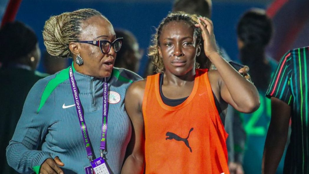 Super-Falcons-Michelle-Alozie-in-tears-after-loss-to-South-Africa