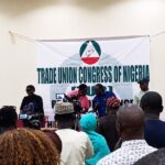 TUC briefing in Abuja on the ongoing industrial action by aviation workers on Tuesday, August 11, 2026.