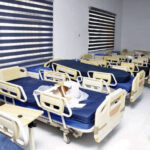 The interior of the hospital showing equipment