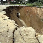 The landslide at Anansa Road in Calabar Municipality