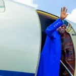 Tinubu departing Nigeria