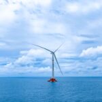 China’s first 16MW tension-leg floating wind platform, Haiyou Anlan, connects to the Lufeng oilfield grid and begins supplying green electricity to offshore operations in the South China Sea on August 6, 2026. Photo by CNOOC.