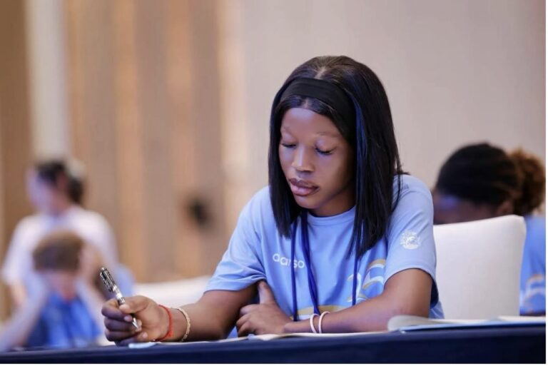 Miss Faith Mba Emmanuel, a student of the Confucius Institute at Nnamdi Azikiwe University, Awka, Anambra State, who advanced to the Global Top 30 in the 25th Chinese  Proficiency Competition for Foreign College Students