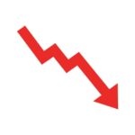 red arrow points down