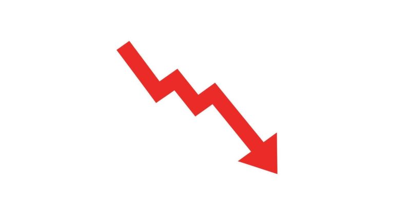 red arrow points down