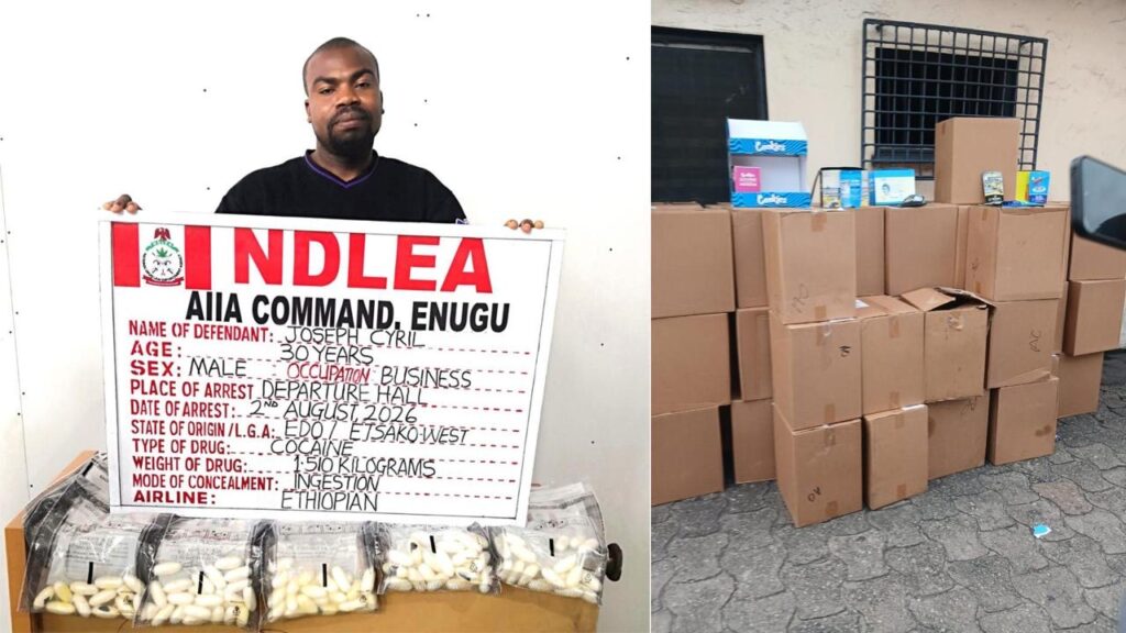 Italy-based businessman caught with cocaine at Enugu airport