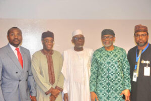 From left: Special Adviser to the President on National Assembly matter (House of Representatives, Dr. Olarewaju Smart; Director General Budget Office, Mr. Tabimu Yakubu; Minister of Labour and Employment, Dr. Muhammad Maigari Dingyadi; Chief of Staff to the President, Femi Gbajabiamila; and President of National Association of Resident Doctors, Dr. Mohammad Suleiman during the meeting at the presidential Villa Abuja on Tuesday