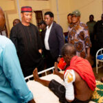APC Chairman Chief Benjamin Omale at the Teaching Hospital in Otukpo to condole with the injured victims of the attack