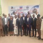 Communications Manager Dr. Victor Anyaegbudike, flanked by other officials of Chevron and participants of the NUJ during the workshop at the NUJ Secretariat in Asaba, Delta state, on Monday, August 24, 2026