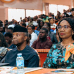 L-R: Prof. Ogunsola, former VP, Prof. Osinbajo and Prof. Dauda