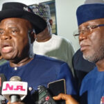 Bayelsa State Governor, Douye Diri, addressing the media at the end of the NGF meeting