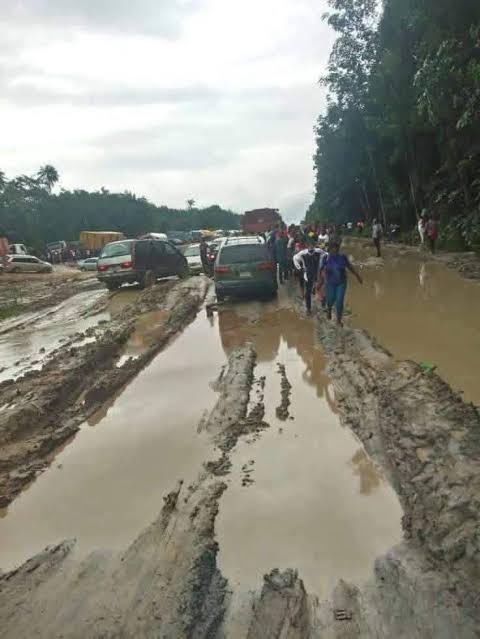 One of the failed portions of the federal roads 