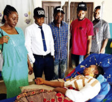 •The victim, Rose Adikwu, on the hospital bed