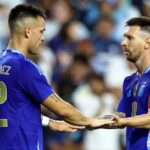 Lautaro Martinez and Lionel Messi